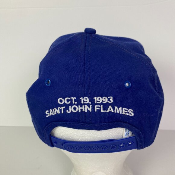 Vintage 90s Labatt Blue Beer Snapback Hat K-Brand Saint John Flames Promo - Picture 5 of 8